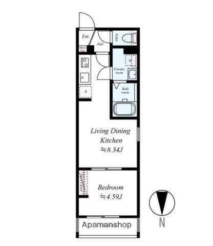 GRADUS上溝3(1LDK/2階)の間取り写真