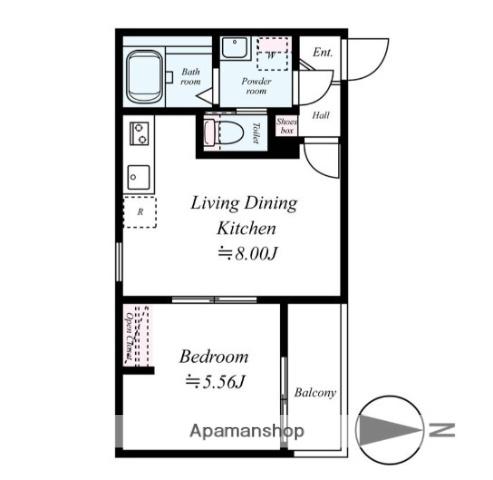 GRADUS上溝3(1LDK/2階)の間取り写真