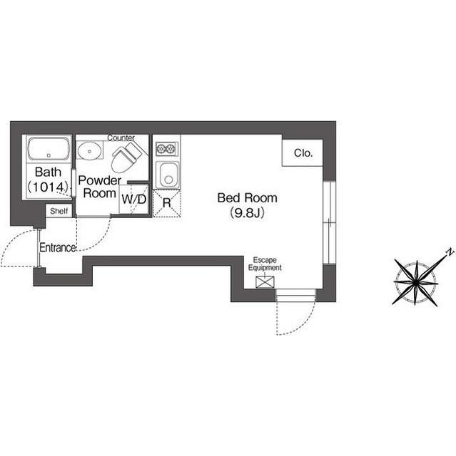 エスタート大井町テラス(ワンルーム/4階)の間取り写真