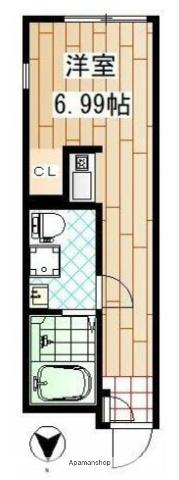 ミューズ(ワンルーム/3階)の間取り写真