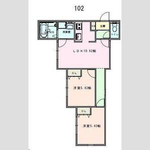 SACRAMENT ZUSHI(2LDK/1階)の間取り写真
