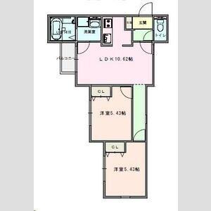 SACRAMENT ZUSHI(2LDK/2階)の間取り写真