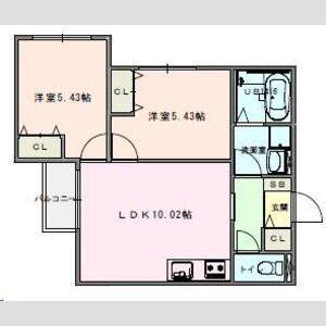 SACRAMENT ZUSHI(2LDK/3階)の間取り写真
