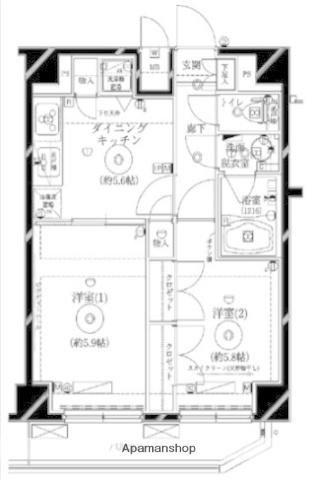 クレイシア蒲田 6階階 間取り