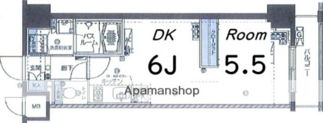 フェニックス新横濱クアトロ(ワンルーム/4階)の間取り写真