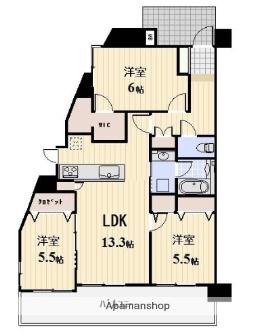 プロスペクト川崎(3LDK/7階)の間取り写真