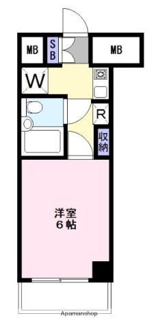 ベルライト鶴見(1K/4階)の間取り写真