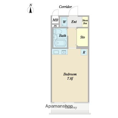 ダイヤハイツ高島台(1K/3階)の間取り写真