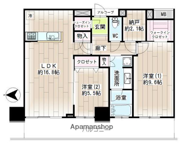 クレッセント川崎タワー 38階階 間取り