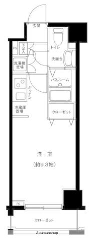 グランフォース横浜関内(ワンルーム/10階)の間取り写真