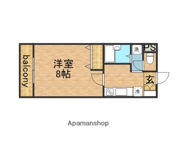 パルフラット(1K/3階)の間取り写真