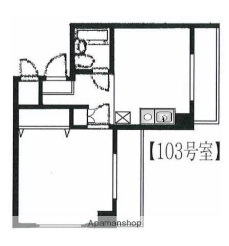 リーヴェルステージ横浜ヒルズ(1DK/1階)の間取り写真
