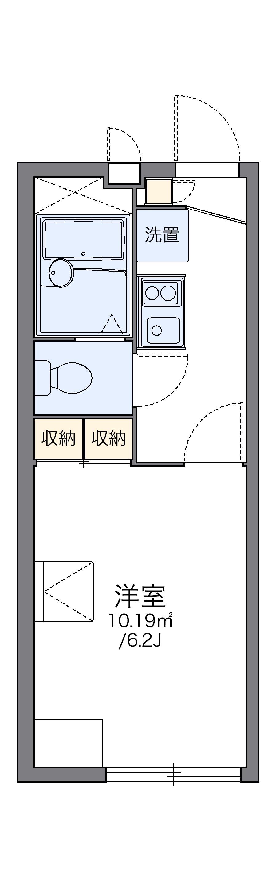 レオパレスベル ツリーⅠ(1K/1階)の間取り写真