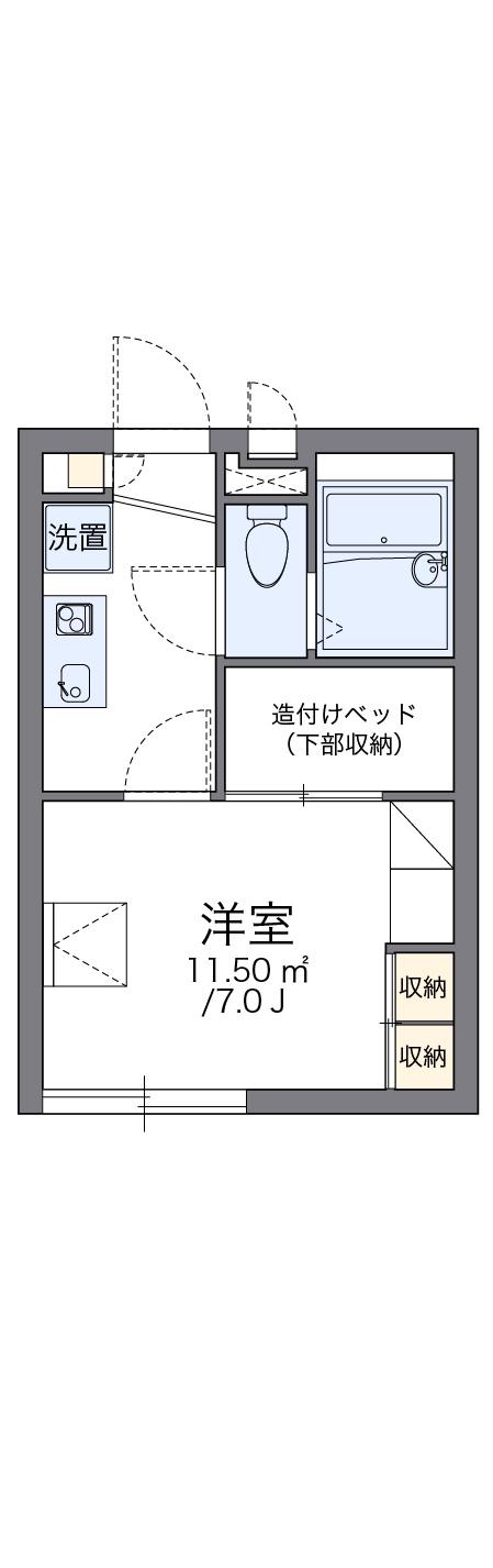 レオパレスマ メゾン(1K/2階)の間取り写真