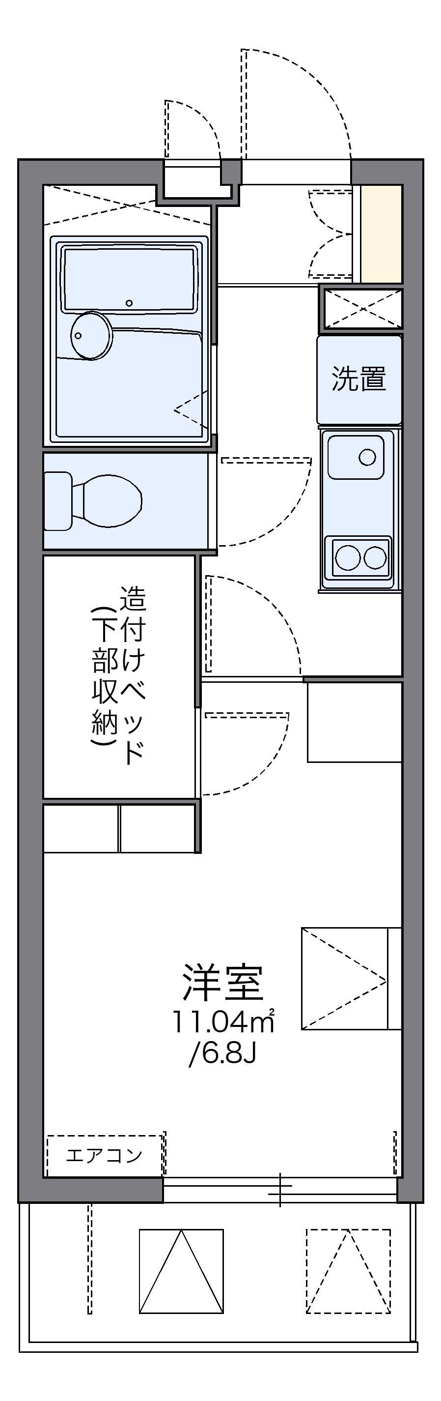レオパレス前里 2階階 間取り