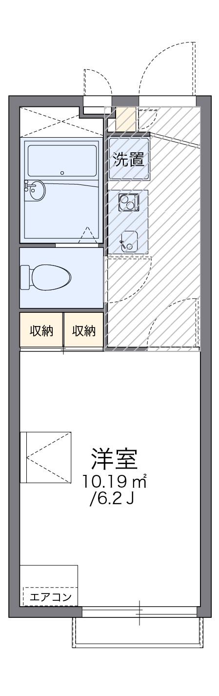 レオパレスヒルキャッスル菅田(1K/2階)の間取り写真