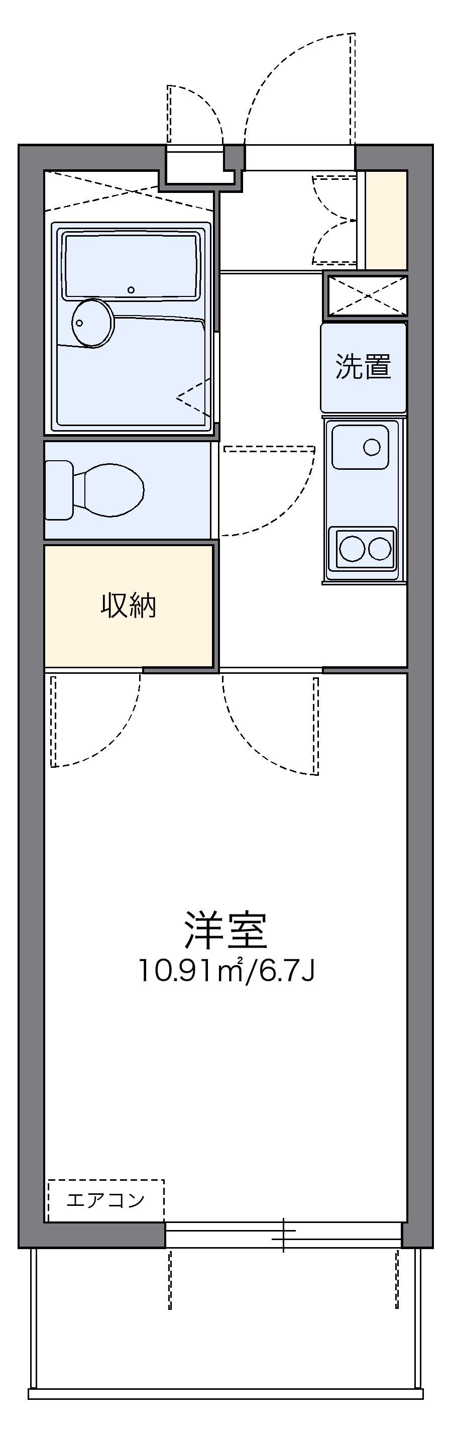レオパレスグランドコート 2階階 間取り