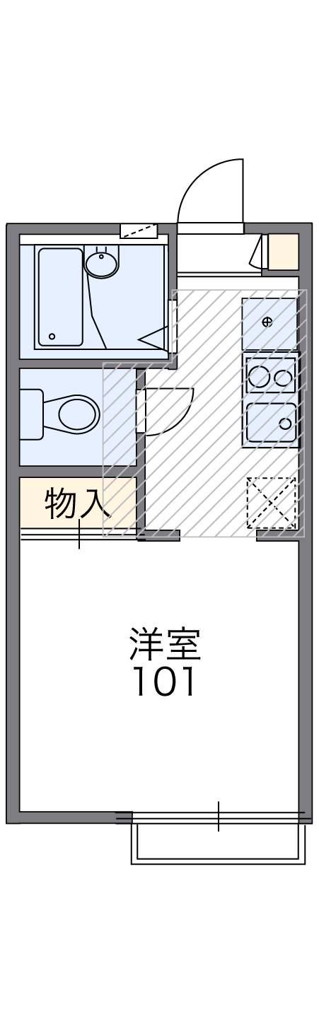 レオパレス鎌倉材木座 1階階 間取り