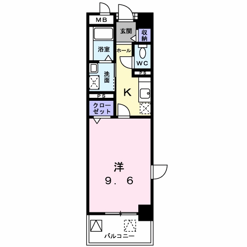 桜並木パ-クマンション(1K/1階)の間取り写真