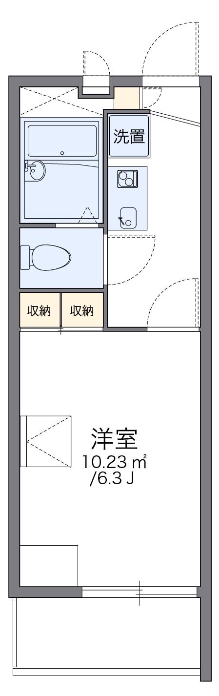 レオパレス富士グランデ 3階階 間取り