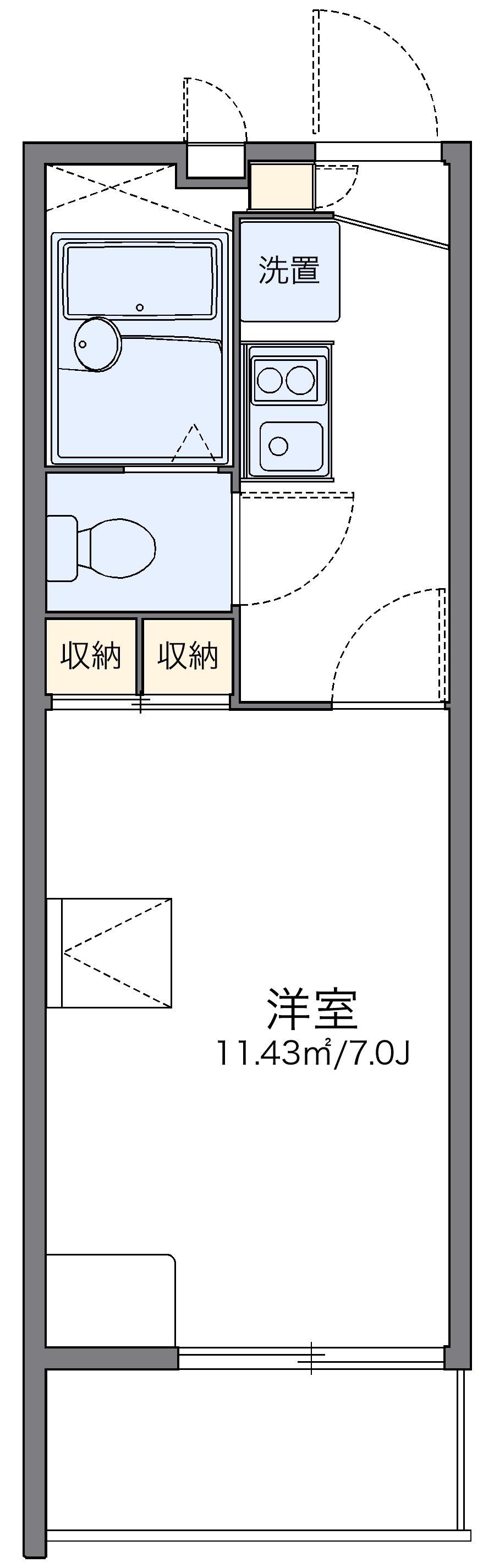 レオパレスエスぺランサ(1K/2階)の間取り写真