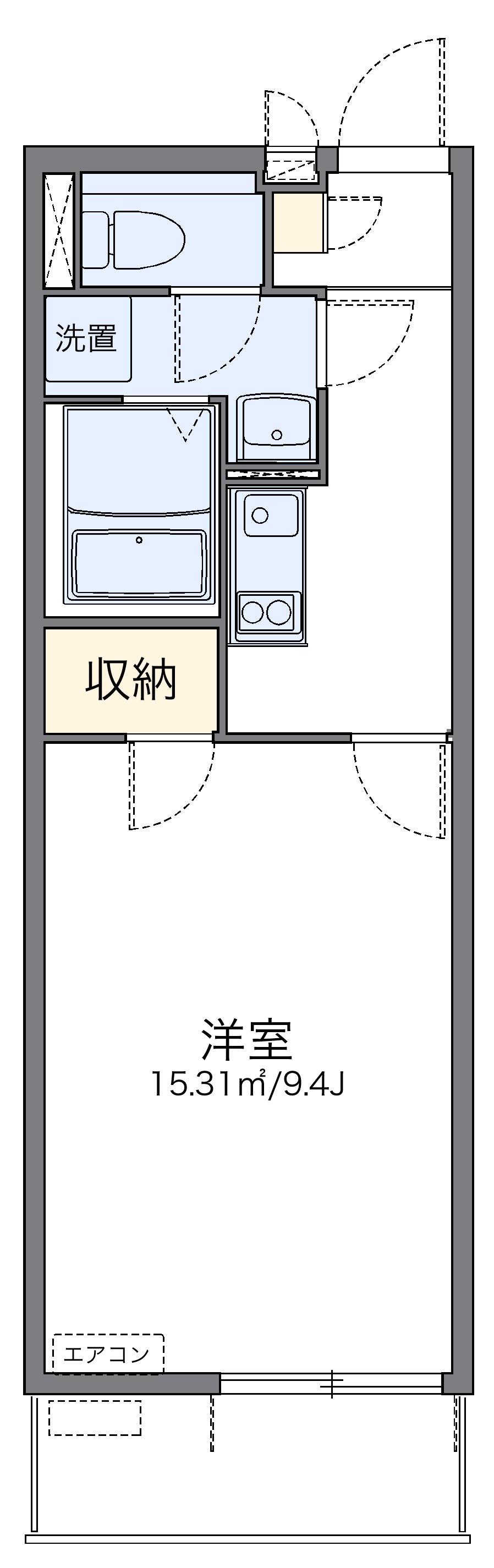 レオネクスト新城(1K/3階)の間取り写真