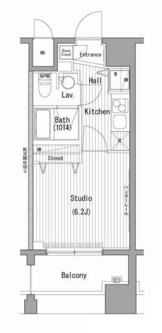 ガーラ・プレシャス横濱関内 5階階 間取り