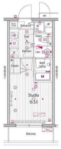 グランド・ガーラ桜木町駅前 10階階 間取り