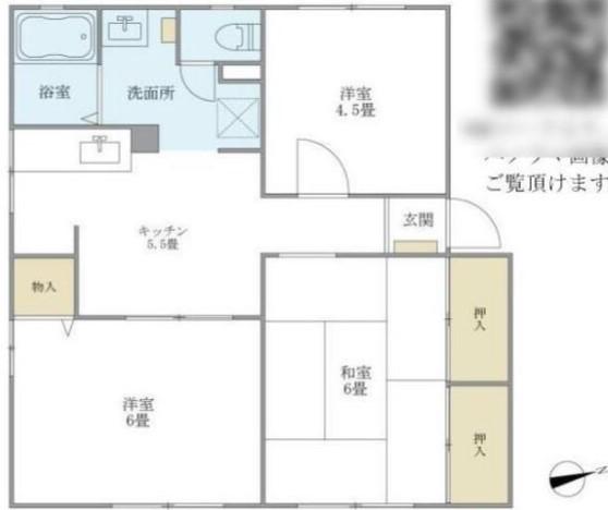 ハイツ鎌倉A(3K/1階)の間取り写真