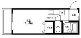 アムール湘南(ワンルーム/2階)の間取り写真