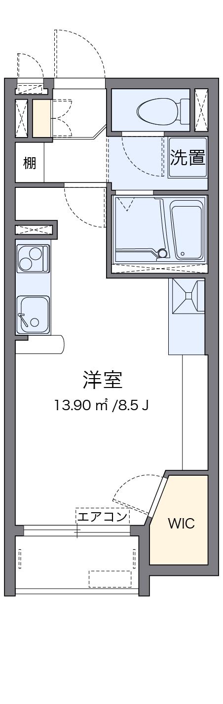 レオネクストアミーゴ(ワンルーム/1階)の間取り写真