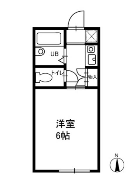 プライムの杜(1K/1階)の間取り写真
