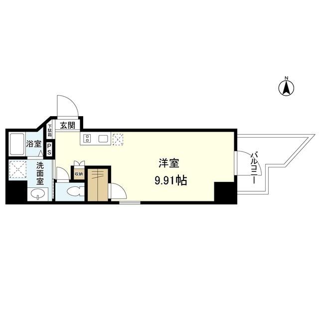 スタイリオ旗の台Ⅱ(ワンルーム/9階)の間取り写真