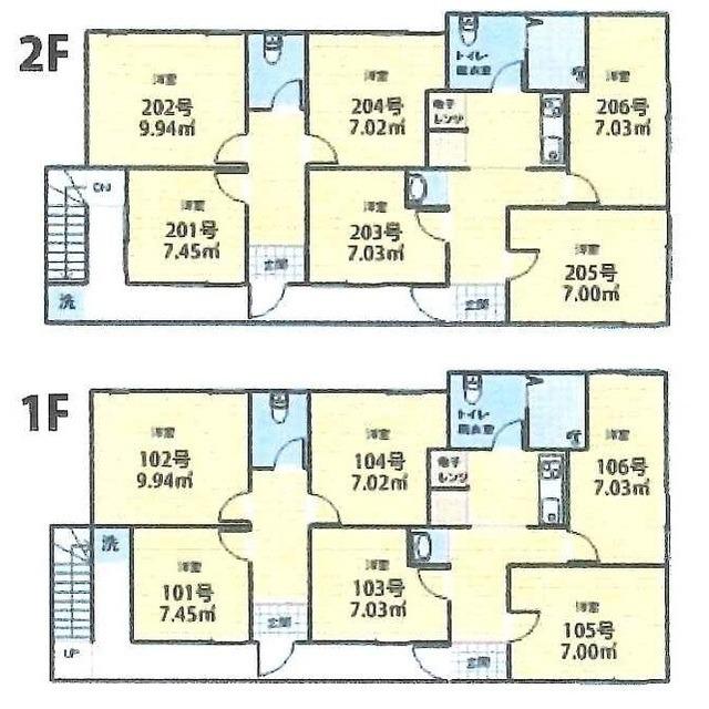 ザ・コテージ馬込(ワンルーム/1階)の間取り写真