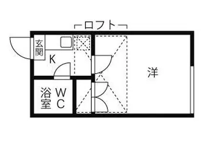 ヒルサイド北寺尾(1K/1階)の間取り写真