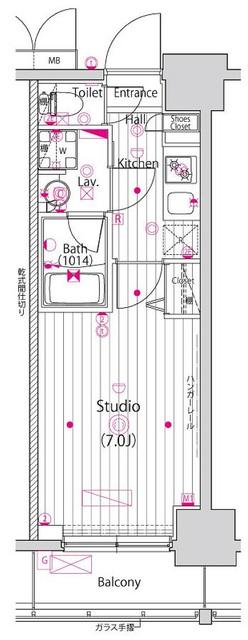 ガーラ横濱関内グランドステージ(1K/10階)の間取り写真