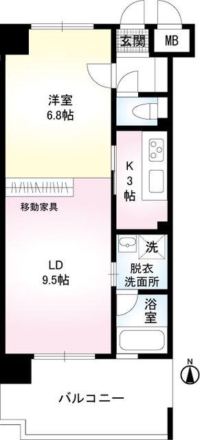 メゾン・ブランシュ・ナガサカ(1LDK/1階)の間取り写真