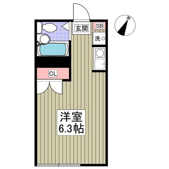 エクシード柿生(ワンルーム/1階)の間取り写真