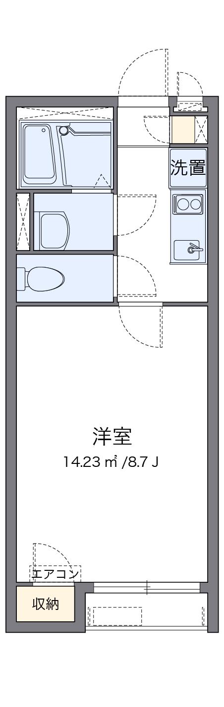クレイノ郁(1K/2階)の間取り写真
