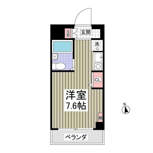 サンマールかしわ台(ワンルーム/4階)の間取り写真