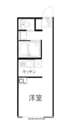 能見台ロイヤルコート(1K/2階)の間取り写真