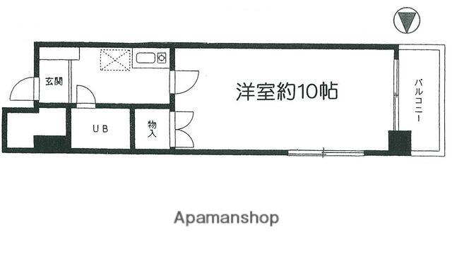 フォート金沢八景相川ビルⅡ(1K/3階)の間取り写真