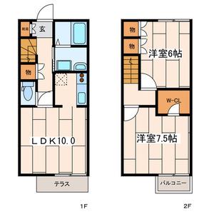フジビューヒルズ(2LDK)の間取り写真