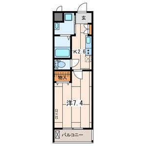 ARCA GRANDE (1K/1階)の間取り写真