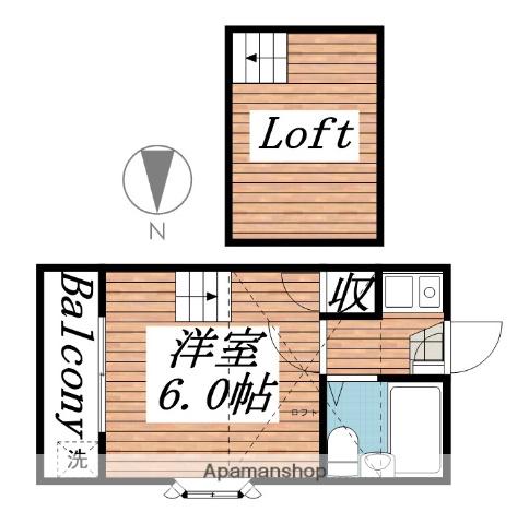 リライアンス六浦(1K/1階)の間取り写真