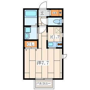アコルデ反町(1K/2階)の間取り写真