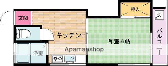 前田荘(1K/2階)の間取り写真