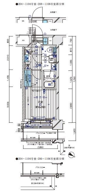 メインステージ横濱伊勢佐木Ⅱ(1K/3階)の間取り写真