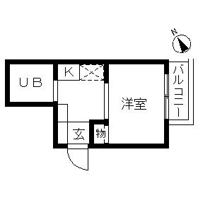 TOP・磯子第3(ワンルーム/3階)の間取り写真