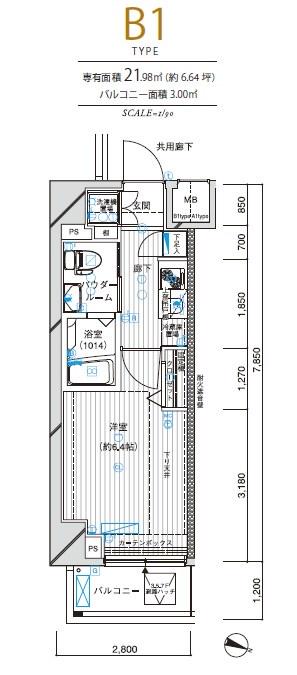 メインステージ洗足池 1階階 間取り